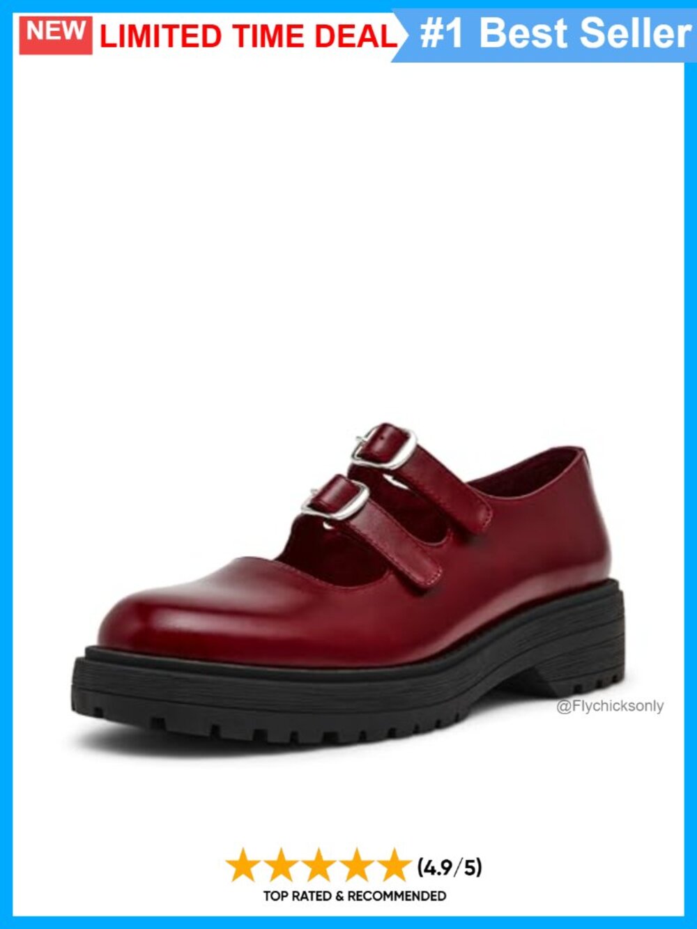 Alba Loafer Burgundy Leather Block Heel Round Toe Buckle Business Casual